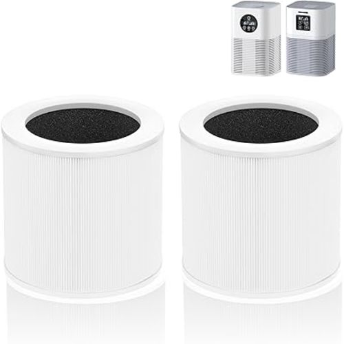 A1 Replacement Filter Compatible with VEWIOR Air Purifier A1, HQSC-50, HQKJ-80, AMEIFU AP01W, KOIOS HQKJ-50, Tailulu PUR0003/HQZZ-60, 3-in-1 H13 True HEPA Air Cleaner Filter for Home (2pack-White)