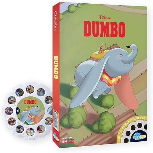 Moonlite Storytime - Disney's Dumbo Storytime Disc - A Magical Way to Read Together - Projector Not Included - Digital Story w/ Sound FX - Learning Gifts for Kids Ages 1 Year & Up