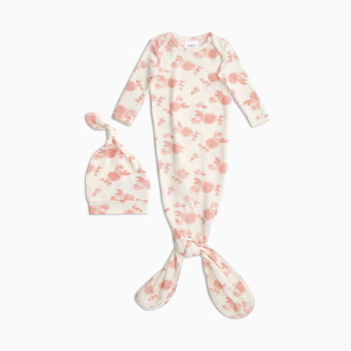 Aden + Anais Snuggle Knit Knotted Gown and Hat Set - Rosettes