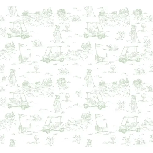 Fairway Toile | Footie (Green) – Baby Dunn