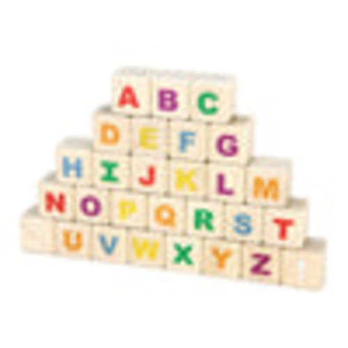 28 pc. Rainbow Uppercase Letters Alphabet Blocks