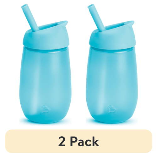 (2 pack) Munchkin® Simple Clean™ Toddler Sippy Cup, 10 oz, Blue, Unisex