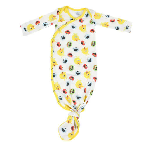 Newborn Knotted Gown - Sesame Scribbles