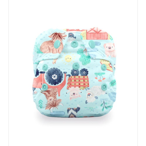 All in One Cloth Diaper for Newborns | Cotton + Hemp Absorbency