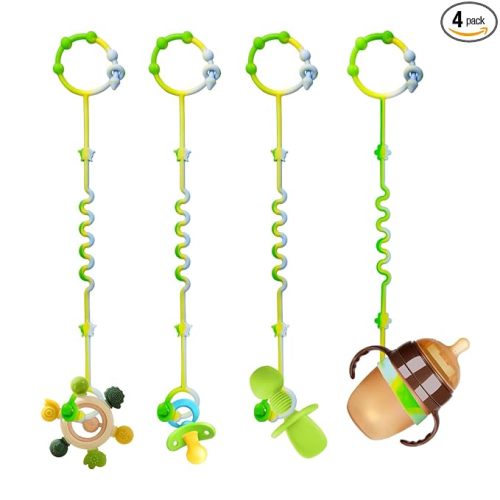 RTMOK Silicone Pacifier Clip,Applies to Car Seat,High Chair,Stroller Accessories,Cribs,Rocking Chair