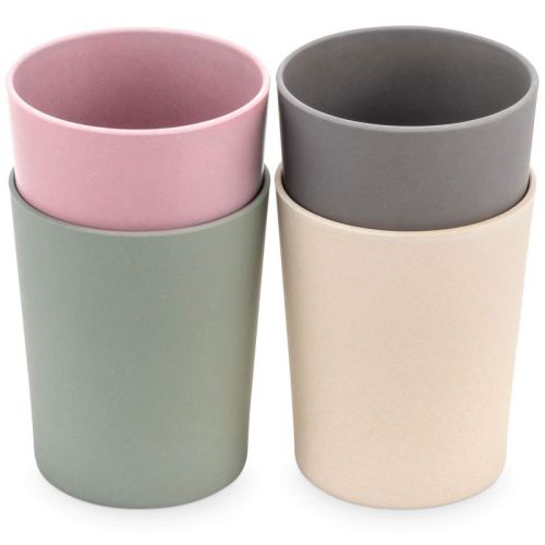 WeeSprout Bamboo Toddler Cups, Organic & Non-Plastic Cup for Big Kids or Baby, 10 oz, Set of 4