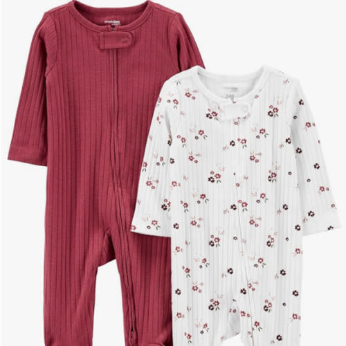 Simple Joys by Carter's 2-pack 2-way Zip Textured Sleep and Play