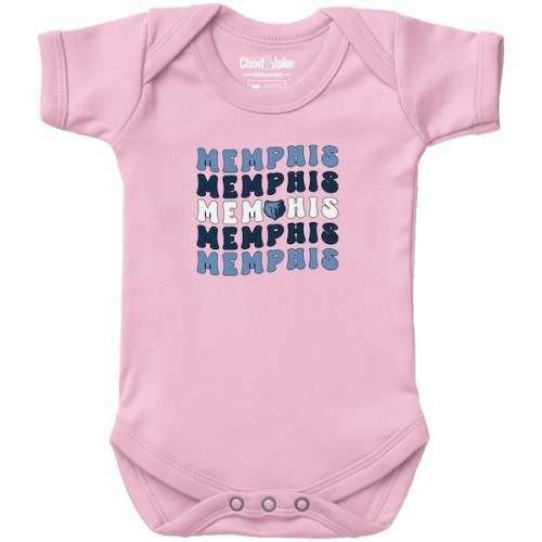 Memphis Grizzlies Chad & Jake Newborn & Infant Groovy Bodysuit - Light Pink