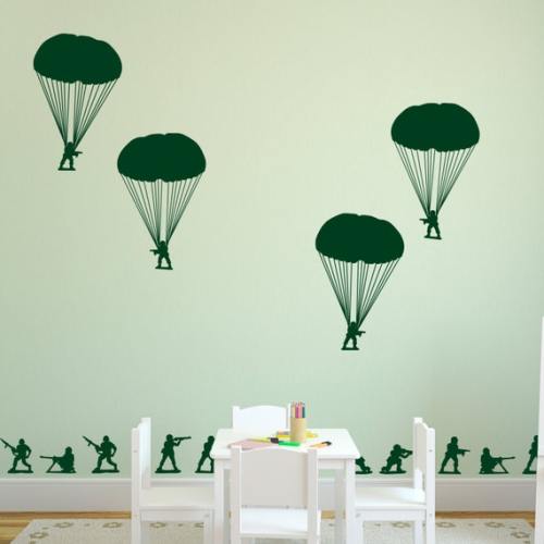 Army Men Wall Decal – Paratroopers & Soldiers, Kids Room Decor - Etsy