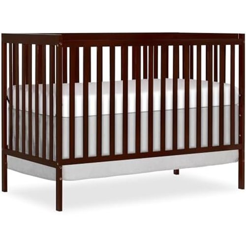 Dream On Me Synergy 5-in-1 Baby Crib, Converts to Toddler Bed, Espresso