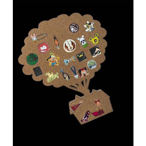 Up Balloon Inspired Pin Board - Corkboard with Colorful Balloons and House - Disney Pixar Movie Themed Wall Decor