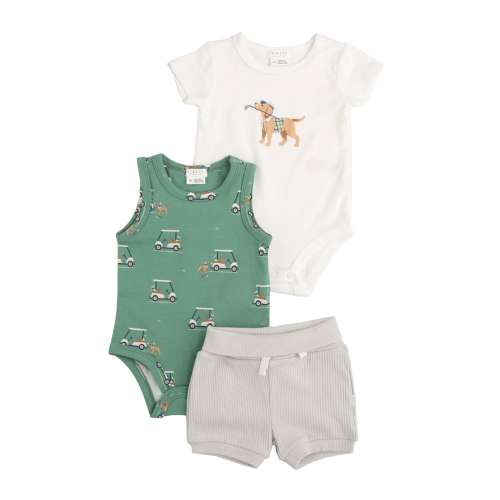 Petit Lem 3-Piece Golfer's Best Friend Bodysuit Set (Baby Boy) at Von Maur