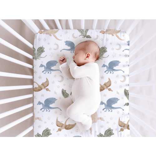 Storybook Dragon Baby Crib Sheet – Fairytale Nursery Decor