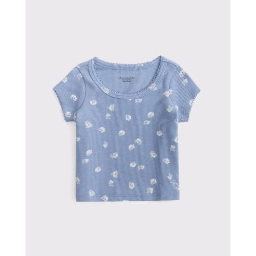 baby lace-trim tee