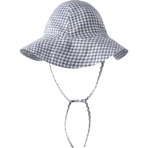 Kids' Gingham Cotton Sun Hat
