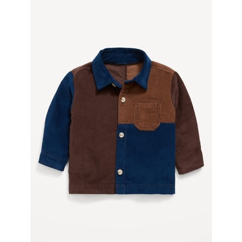Long-Sleeve Corduroy Color-Block Shirt for Baby