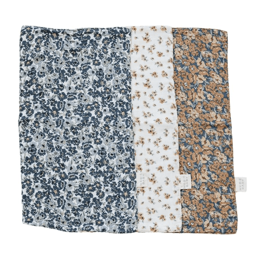 Mebie Baby Burp Cloths, Vintage Florals, Muslin Burp Cloth Set for Spit Up, Drool, and More, Boho Burp Cloths for Baby Boy and Girl, Baby Must Haves for Registry Lists and Gifts for Newborns