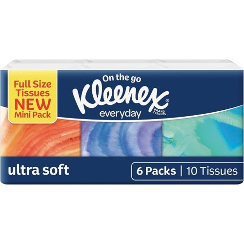 Kleenex Ultra Soft Pocket 3 Ply Facial Tissues (6 x 10 Pack)