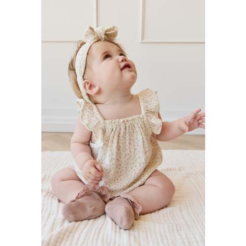 Organic Cotton Muslin Tiana Playsuit - Pippa Pink