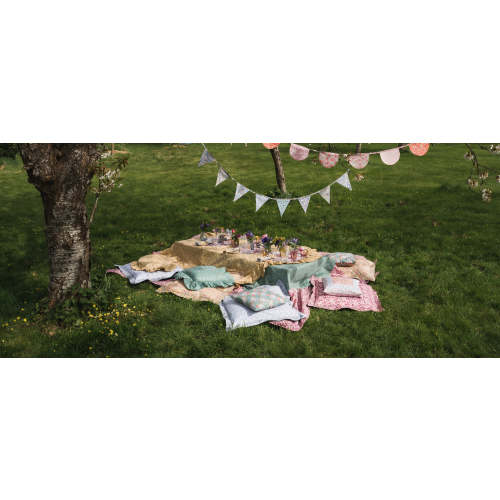 Coco & Wolf Fitted Sheet Liberty Fabric THEO BLUE