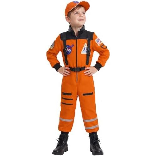 Kids Astronaut Costume Space Outfit for Boys Girls Halloween Dress up