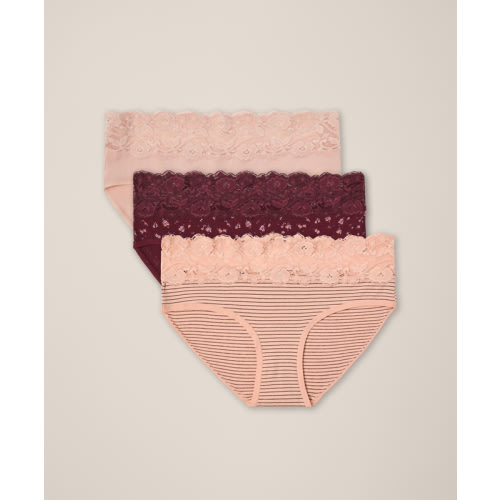 Women’s Lace Waist Brief 3-pack made with Organic Cotton | Pact
