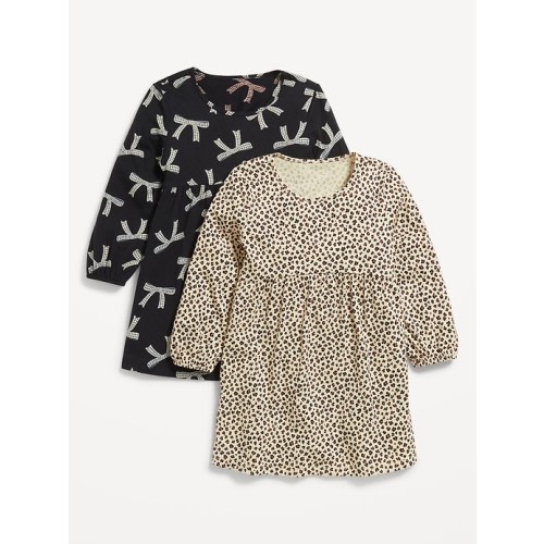 Long-Sleeve Fit and Flare Dress 2-Pack for Toddler Girls