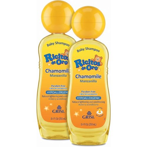 Ricitos de Oro Chamomile Baby Shampoo, Hypoallergenic Tear Free Baby Shampoo with Chamomille Extract; 8.4 Fl Oz (Pack of 2)