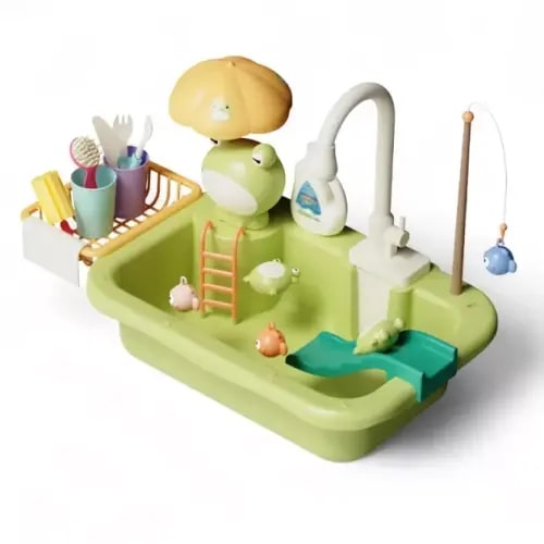 Kids Play Kitchen Sink Toy with Running Water - Kidzly