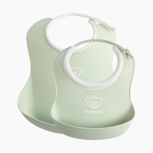BabyBjorn Feeding Bib Set - Powder Green