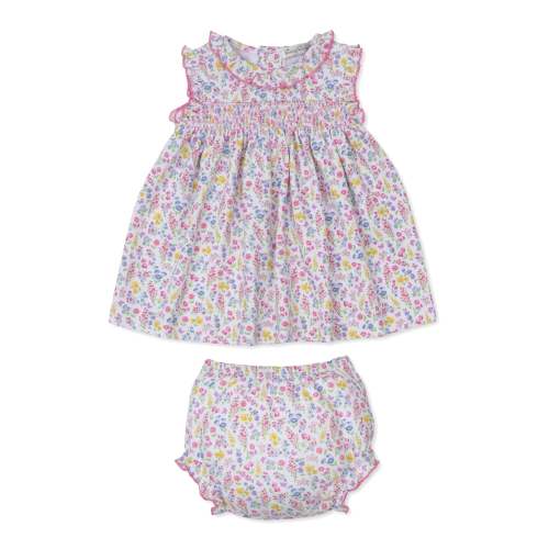 Pastel Gardens Floral Smocked Dress Set