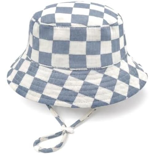 Baby Sun Hat Infant Toddler Summer Bucket Hat, Medical Cotton Yarn Sun Hats for Baby Boys Girls