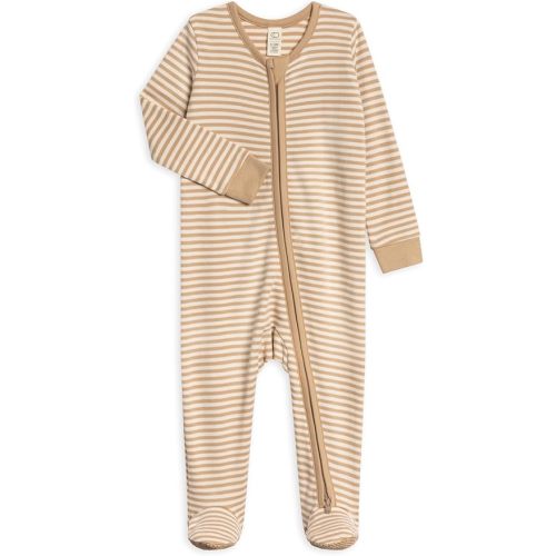 Colored Organics Baby Zip-Up Footed Sleeper with 2-Way Zipper - Newborn Organic Cotton Pajamas
