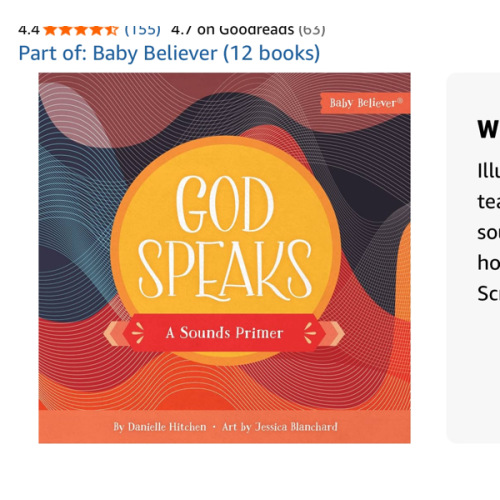God Speaks: Christian Board Book Exploring God's Word Through Sounds and Scripture (Baby Believer)