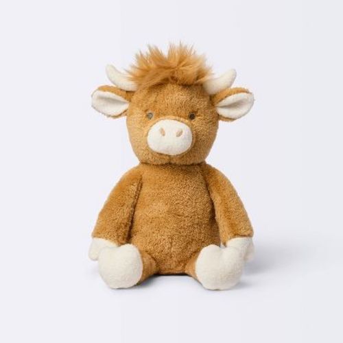 Highland Cow Plush Stuffed Animal - Brown - Cloud Island™: Farm Animals Theme, 10" Height, 0.26 lbs
