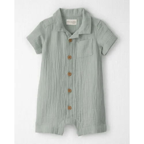Baby Boy Organic Cotton Gauze Romper - Little Planet | Carter's