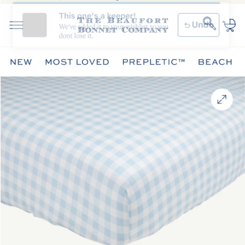Sleep Tight Crib Sheet - Buckhead Blue Gingham