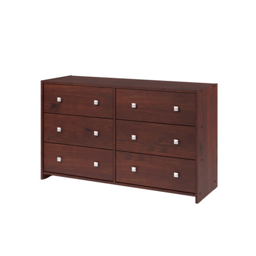 Wade Logan® Smithton 6 Drawer 44.88" W Solid Wood Dresser | Wayfair
