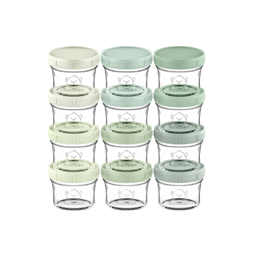 12-Pack Prep Jars Baby Food Storage Glass Containers