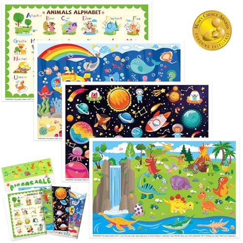 Sticky Plastic Disposable Placemats Baby: 40Pack 12" X 18" Restaurant Eating Table Mats