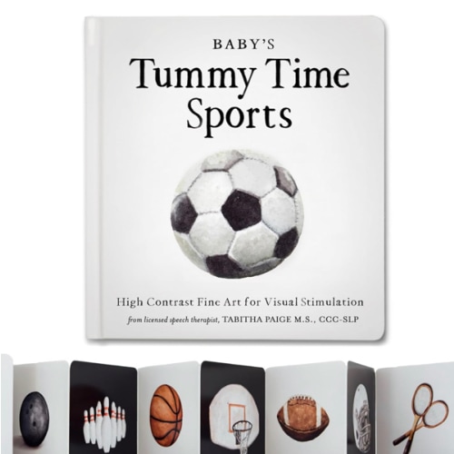 Baby's Tummy Time Sports: High-Contrast Fine Art for Visual Stimulation (Tabitha Paige Children's Book Series)