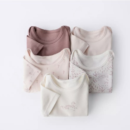 FIVE-PACK OF SWAN BODYSUITS - Pink | ZARA United States