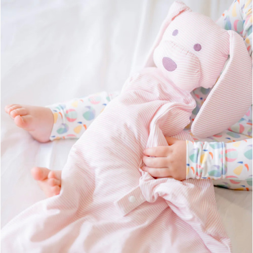 Pink Mini-Stripe Dog Lovey Blanket