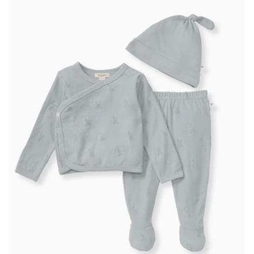 Organic Raised Terry Bee Take Me Home 3 Piece Set - Quarry – Burt's Bees Baby