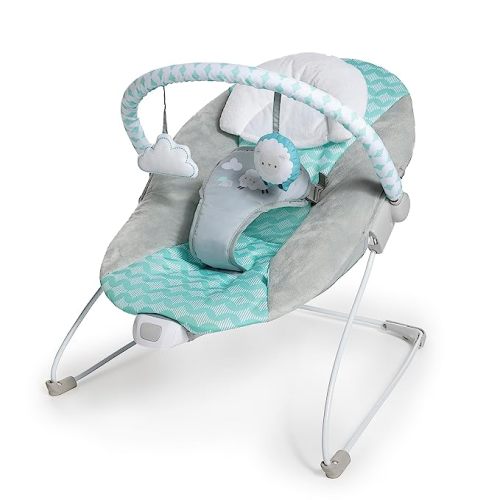 Ingenuity Ity Bouncity Bounce Vibrating Deluxe Baby Bouncer Seat, 0-6 Months Up to 20 lbs (Goji)
