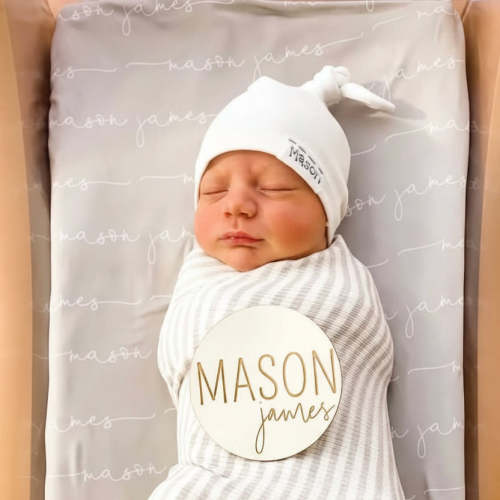 Personalized Baby Name Swaddle Blanket
