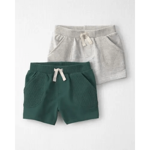 Baby 2-Pack French Terry Shorts Made with Organic Cotton - Little Planet | Carter's 9M