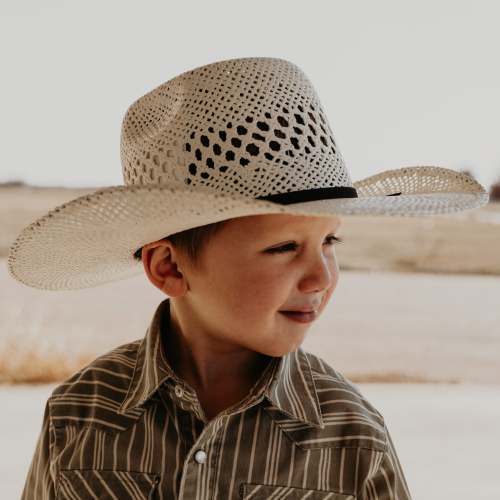 Basket Weave Ivory Straw Youth Hat – Cowkid Clothing Company
