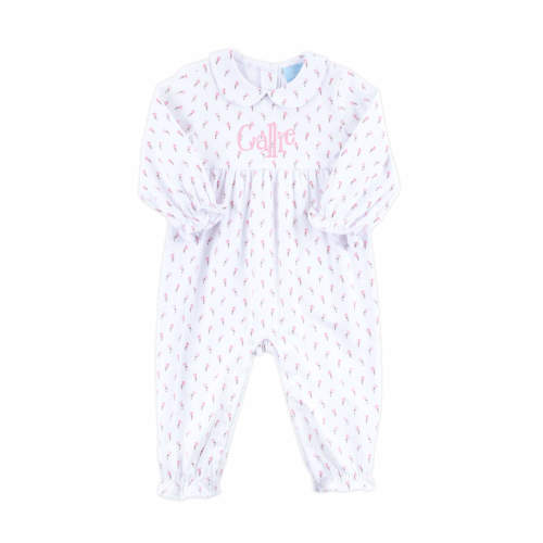 Pink Rosebud Ruffle Romper