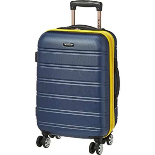 Rockland Melbourne Hardside Expandable Spinner Wheel Luggage, Navy, Carry-On 20-Inch